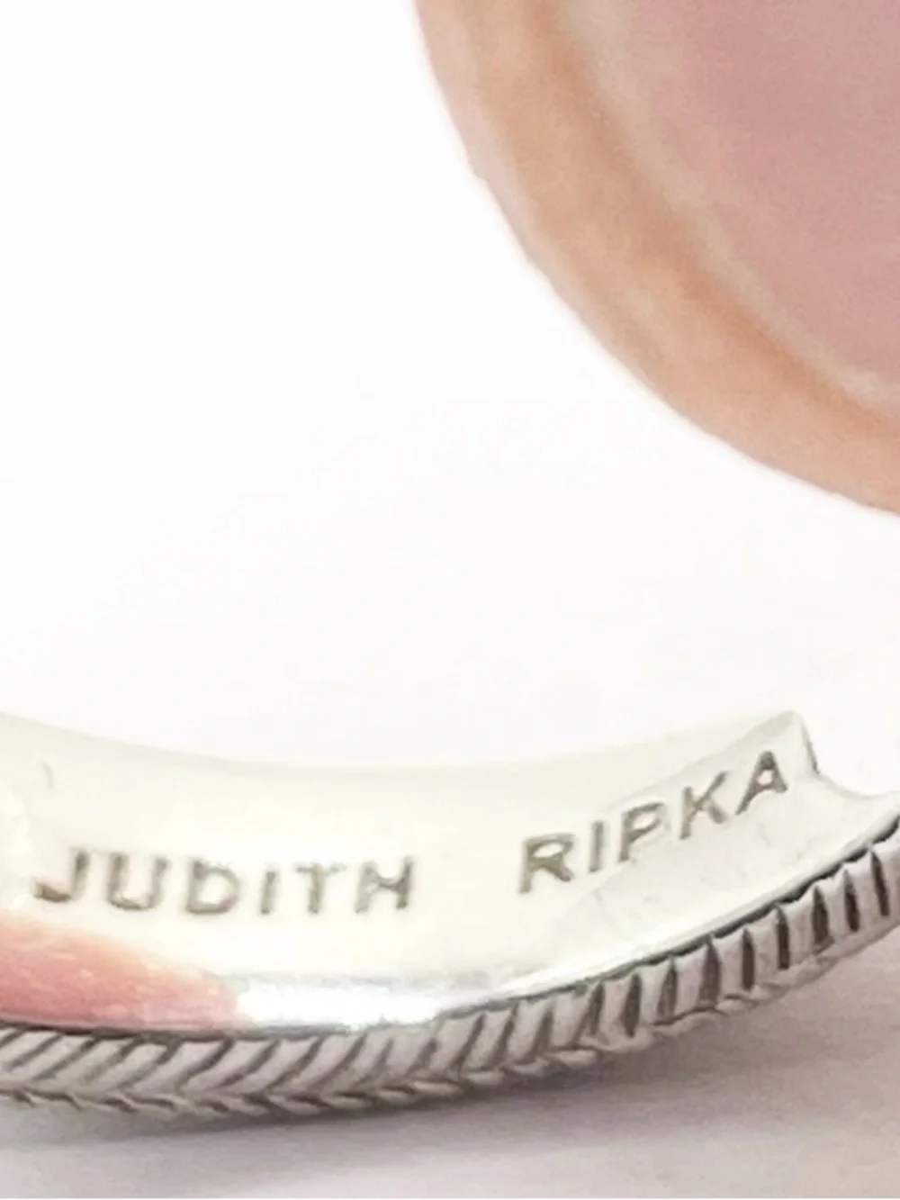 Size 9.5 Prasiolite 925 Sterling Silver Ring signed Judith Ripka